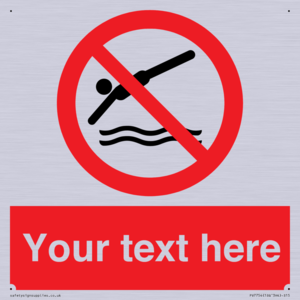 Custom prohibition no diving